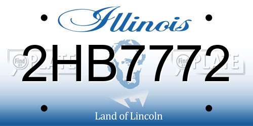 2HB7772 Illinois License Plate