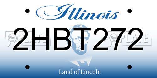 2HBT272 Illinois License Plate