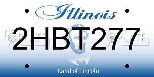 2HBT277 Illinois License Plate
