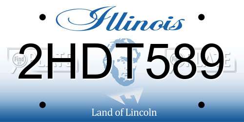 2HDT589 Illinois License Plate