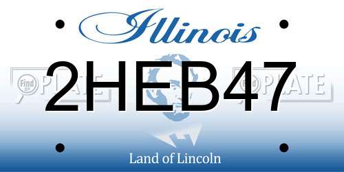 2HEB47 Illinois License Plate