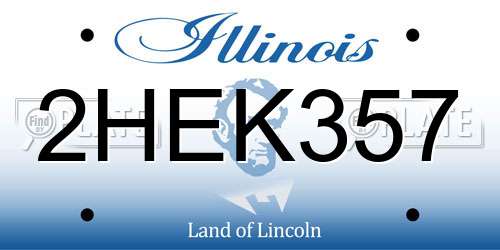 2HEK357 Illinois License Plate