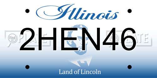 2HEN46 Illinois License Plate
