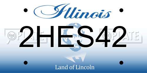 2HES42 Illinois License Plate