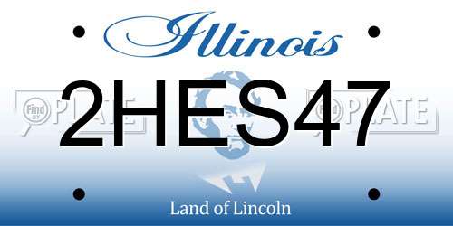 2HES47 Illinois License Plate