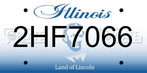 2HF7066 Illinois License Plate