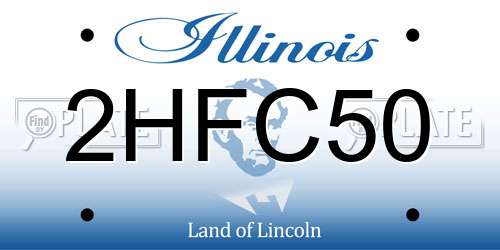 2HFC50 Illinois License Plate