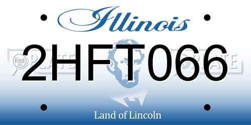 2HFT066 Illinois License Plate