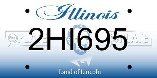 2HI695 Illinois License Plate