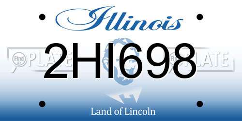 2HI698 Illinois License Plate
