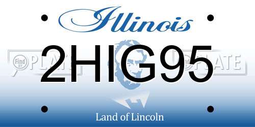 2HIG95 Illinois License Plate