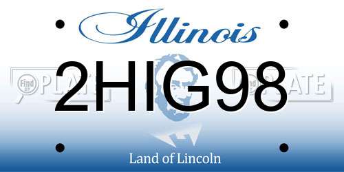 2HIG98 Illinois License Plate