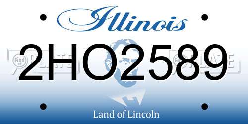 2HO2589 Illinois License Plate