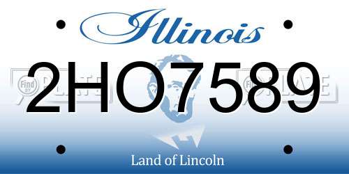 2HO7589 Illinois License Plate