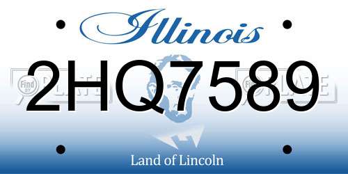 2HQ7589 Illinois License Plate