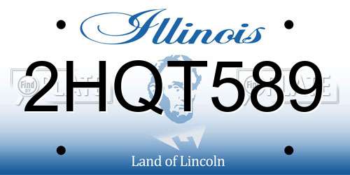 2HQT589 Illinois License Plate