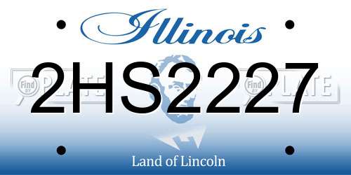 2HS2227 Illinois License Plate