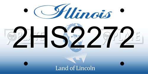2HS2272 Illinois License Plate
