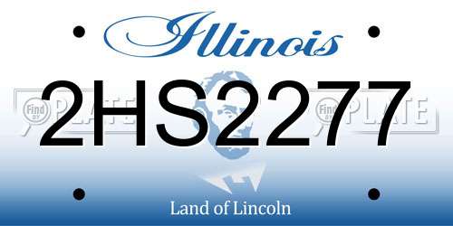 2HS2277 Illinois License Plate