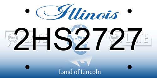 2HS2727 Illinois License Plate