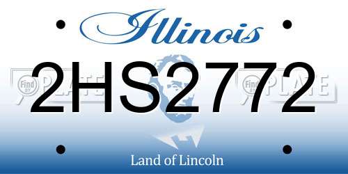 2HS2772 Illinois License Plate