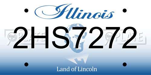 2HS7272 Illinois License Plate