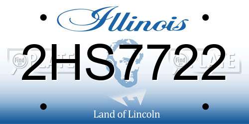 2HS7722 Illinois License Plate