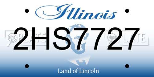 2HS7727 Illinois License Plate