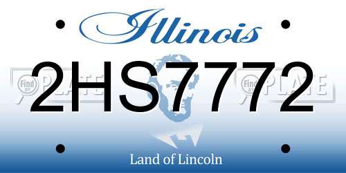 2HS7772 Illinois License Plate