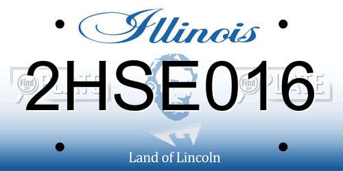 2HSE016 Illinois License Plate
