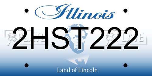 2HST222 Illinois License Plate