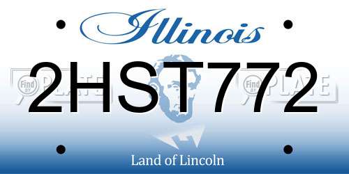 2HST772 Illinois License Plate