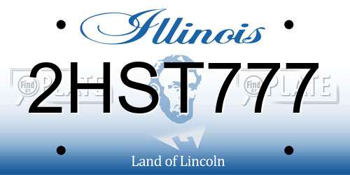 2HST777 Illinois License Plate
