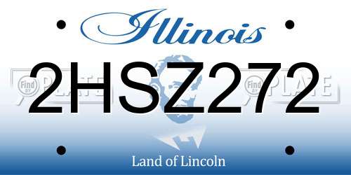2HSZ272 Illinois License Plate