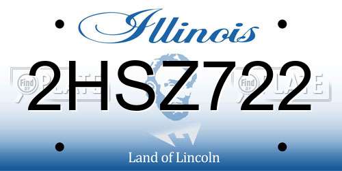 2HSZ722 Illinois License Plate