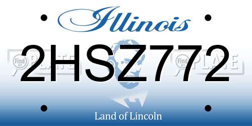 2HSZ772 Illinois License Plate