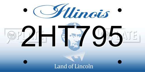 2HT795 Illinois License Plate