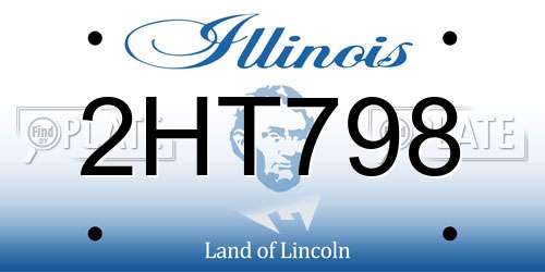 2HT798 Illinois License Plate