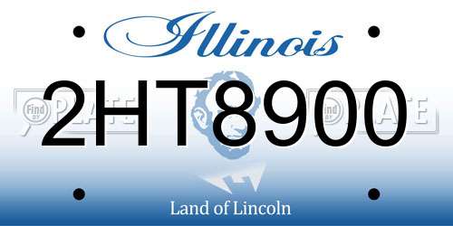2HT8900 Illinois License Plate