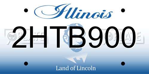 2HTB900 Illinois License Plate