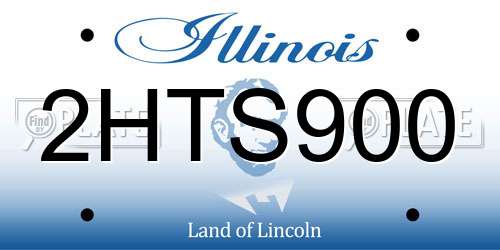 2HTS900 Illinois License Plate