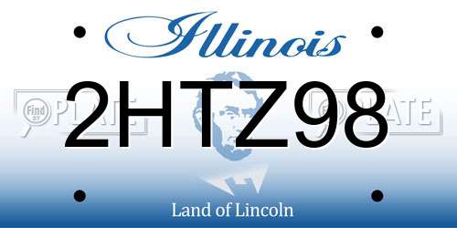 2HTZ98 Illinois License Plate