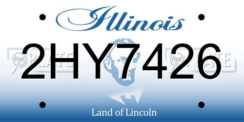 2HY7426 Illinois License Plate