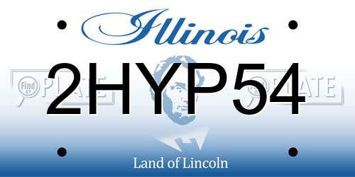 2HYP54 Illinois License Plate