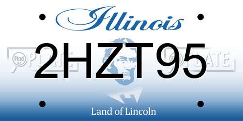 2HZT95 Illinois License Plate
