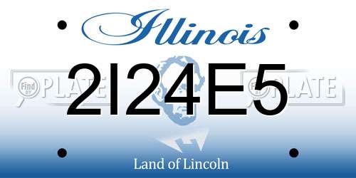 2I24E5 Illinois License Plate
