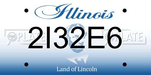 2I32E6 Illinois License Plate