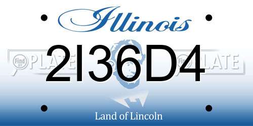 2I36D4 Illinois License Plate