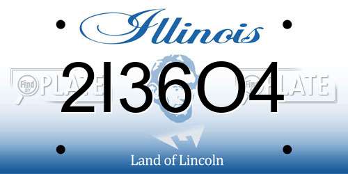 2I36O4 Illinois License Plate
