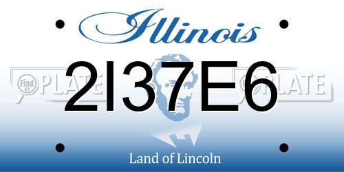 2I37E6 Illinois License Plate